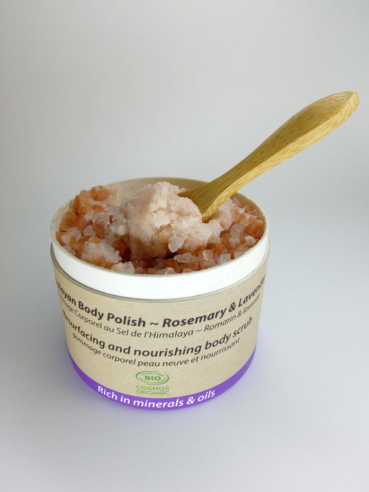 Organic Certified Body Polish Exfoliant - Lavender & Rosemary 200ml - Earthsenseorganics