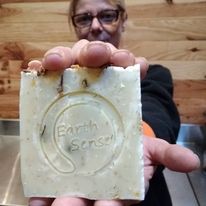 Organic Certified Solid Soap - Ylang Ylang with Blue Corn Flowers 90g - Earthsenseorganics