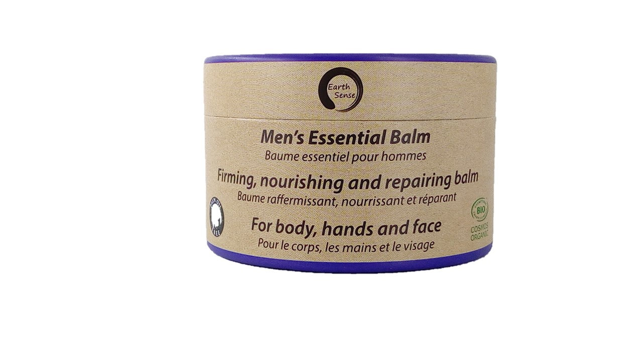 Organic Men's Essential Balm with Sandalwood 100ml - For Face, beard, hands & whole body - Earthsenseorganics