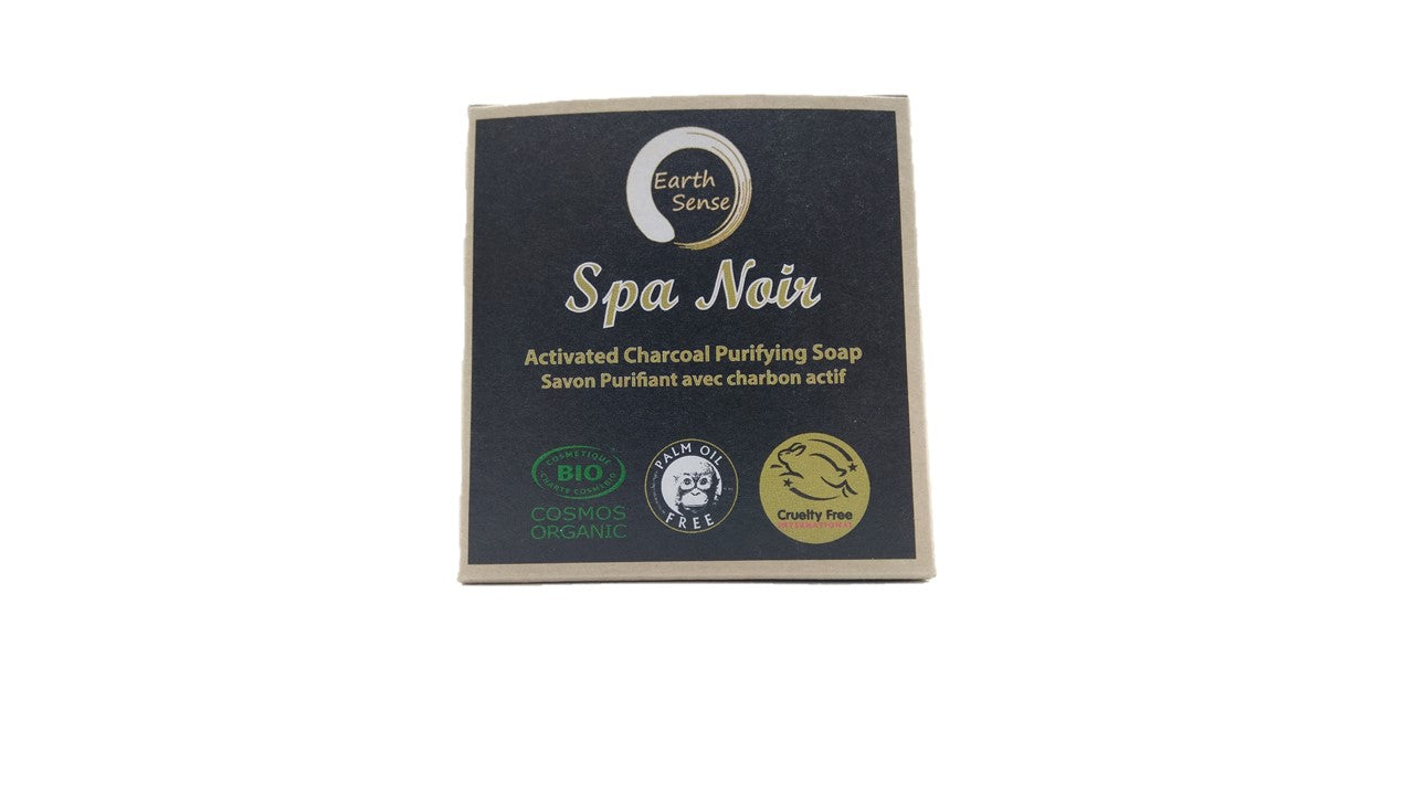 Organic Certified Spa Noir - Solid Shampoo with activated charcoal - 60g - Earthsenseorganics